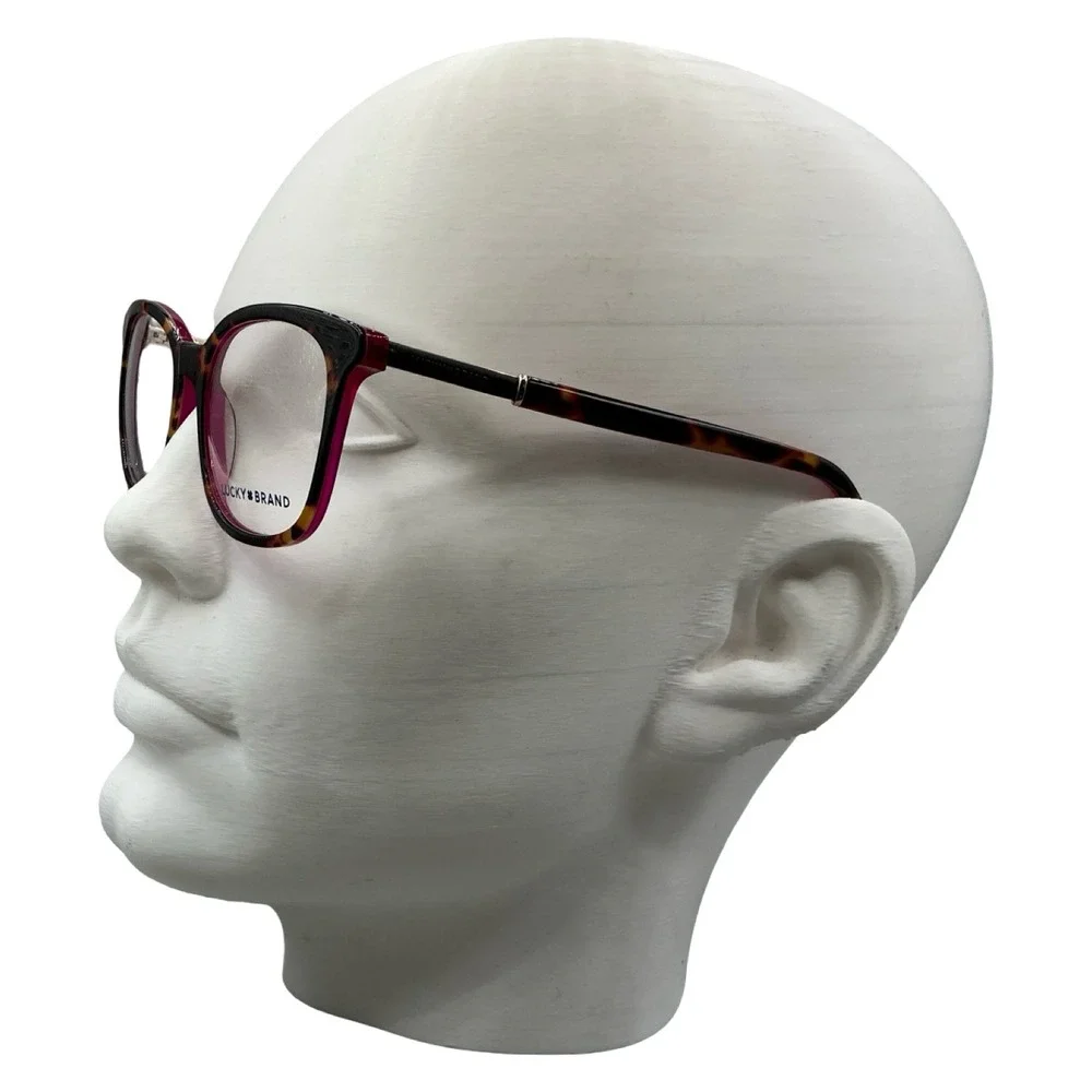 Lucky Brand VLBD234 Pink Havana Eyeglasses Frames 52-17-140 Square Tortoise NEW